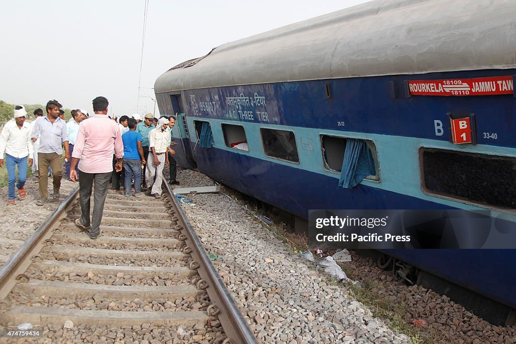 The travelling train from Tata Nagar is derailed near...