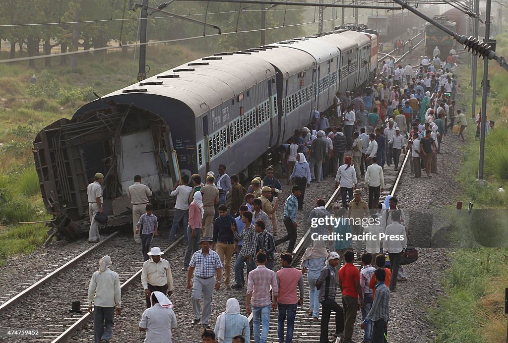 The travelling train from Tata Nagar is derailed near...