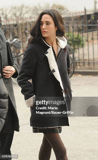 Jennifer Connelly is seen on the movie set of 'Winter's Tale' on December 02, 2012 in New York City.