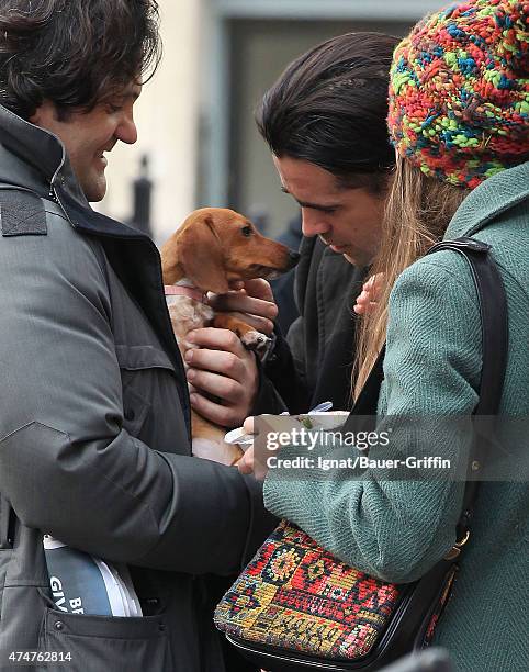 Colin Farrell is seen on the movie set of 'Winter's Tale' on December 02, 2012 in New York City.