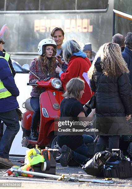 Kerry Condon is seen on the movie set of 'Dom Hemingway' on November 11, 2012 in London, United Kingdom.