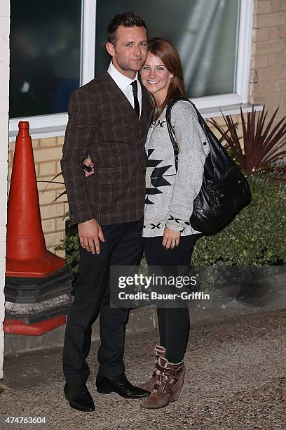 Harry Judd and his girlfriend Izzy Johnston are seen on October 15, 2012 in London, United Kingdom.