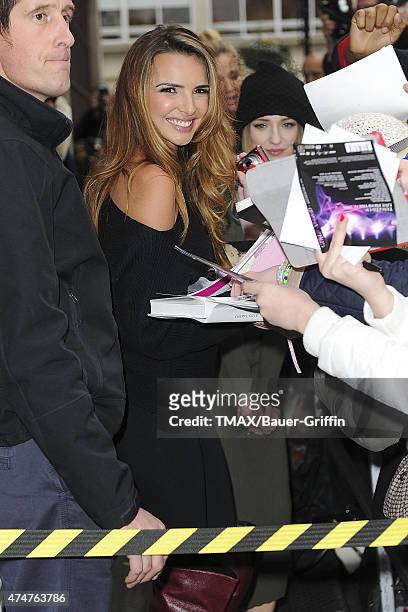 Nadine Coyle of 'Girls Aloud' is seen arriving at the BBC Radio 1 studios on November 12, 2012 in London, United Kingdom.