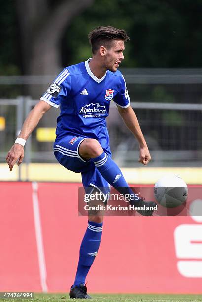 Josef Welzmueller of Unterhaching during the Third League match between FC Rot Weiss Erfurt and SpVgg Unterhaching at Steigerwaldstadion on May 23,...