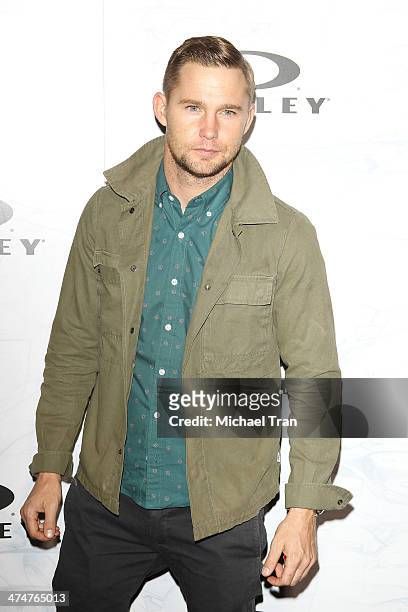 Brian Geraghty arrives at Oakley's "Disruptive by Design" launch event held at Red Studios on February 24, 2014 in Los Angeles, California.