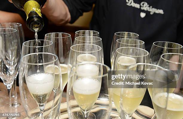 General view of atmosphere at the Dom Perignon Reception after The Un-Private Collection: Jeff Koons and John Waters in Conversation at Orpheum...