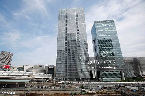 Central Japan Railway Co. N700 series Shinkansen bullet train approaches Tokyo Station in Tokyo, Japan, on Sunday, May 24, 2015. Japan was first in...