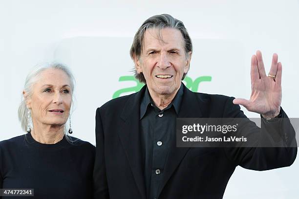 Actor Leonard Nimoy and wife Susan Bay attend the premiere of "Star Trek Into Darkness" at Dolby Theatre on May 14, 2013 in Hollywood, California.