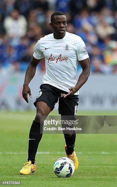 Nedum Onuoha of QPR in action during the Premier League match between Leicester City and Queens Park Rangers at The King Power Stadium on May 24,...
