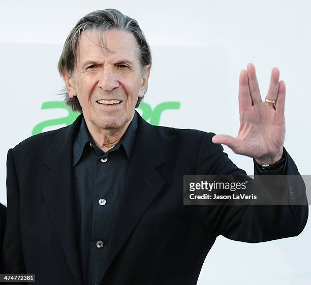 Actor Leonard Nimoy attends the premiere of "Star Trek Into Darkness" at Dolby Theatre on May 14, 2013 in Hollywood, California.