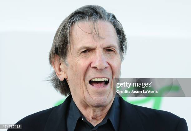 Actor Leonard Nimoy attends the premiere of "Star Trek Into Darkness" at Dolby Theatre on May 14, 2013 in Hollywood, California.