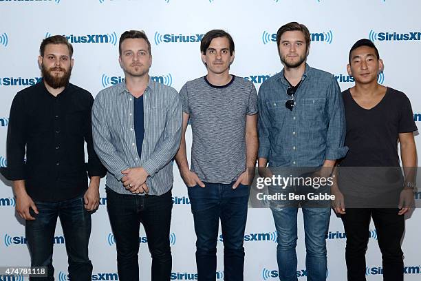 Ivan & Alyosha band members Cole Mauro, Tim Wilson, Ryan Carbary, Pete Wilson and Tim Kim visit at SiriusXM Studios on May 26, 2015 in New York City.