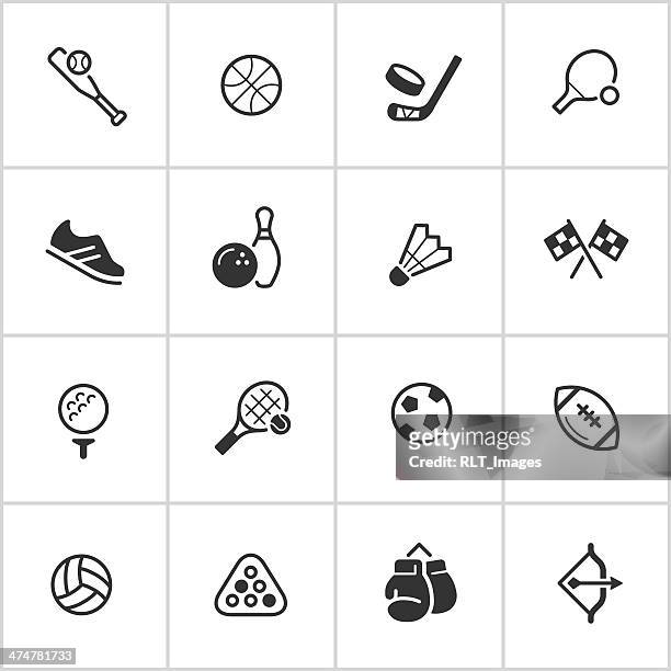sports & athletics tintenblauen serie symbole — - badminton sport stock-grafiken, -clipart, -cartoons und -symbole