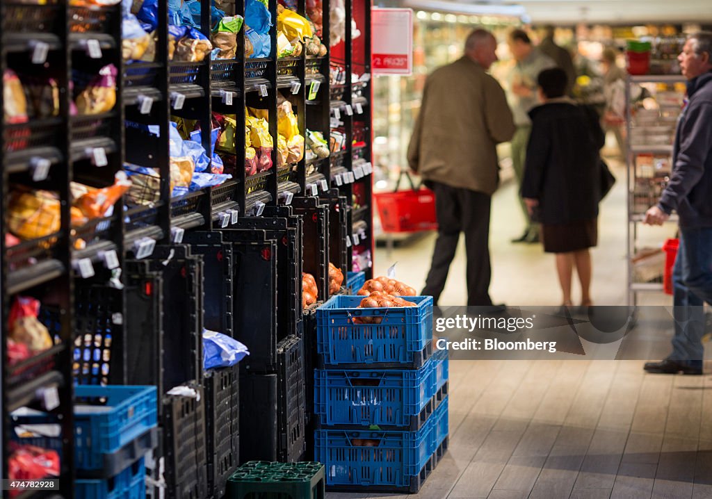 Shoppers Inside A Delhaize Group SA Supermarket As Merger With Royal Ahold NV Looms
