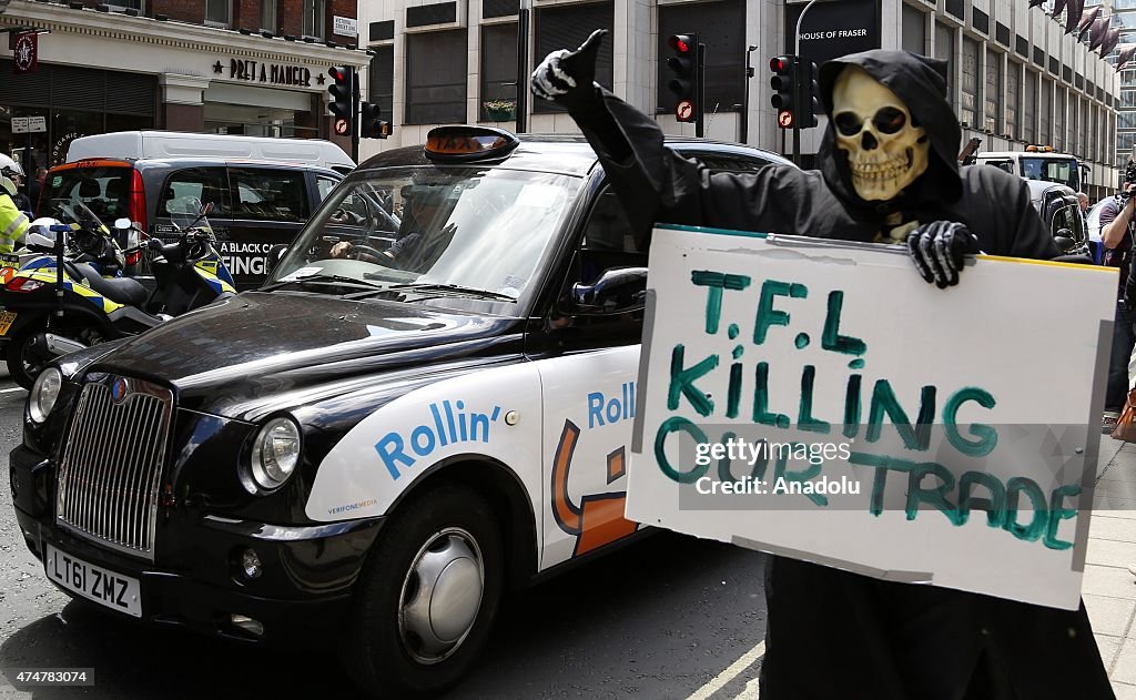 London's Black Cabs Protest Against Transport For London