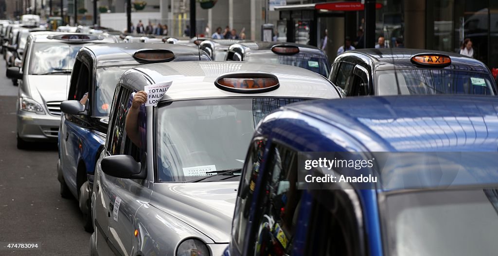 London's Black Cabs Protest Against Transport For London