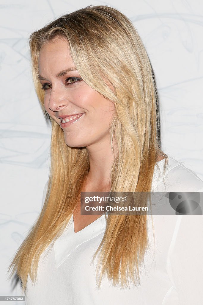 Olympian Lindsey Vonn arrives at Oakley's Disruptive by Design at Red