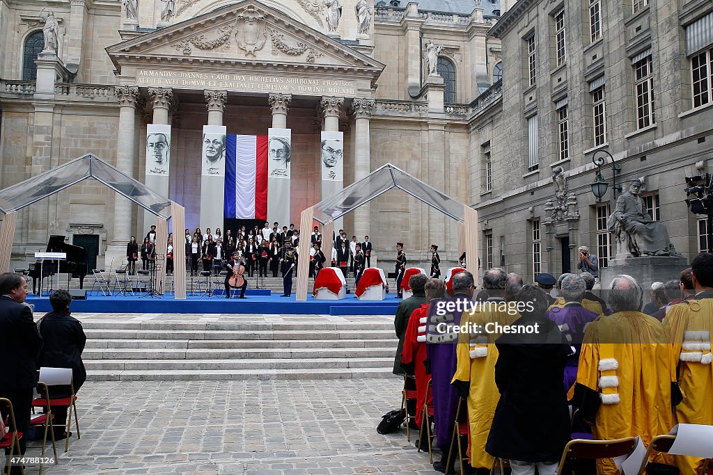 Tribute At La Sorbonne Before France Honors Two Women With Burial In The Pantheon