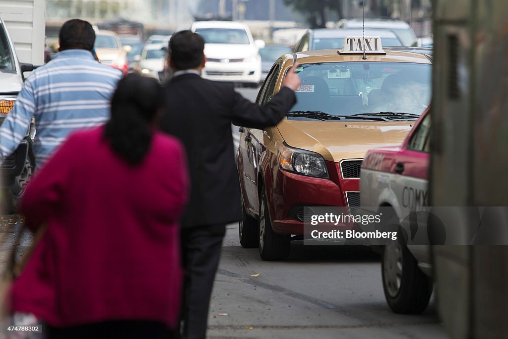 Taxi Drivers Protest Against Uber