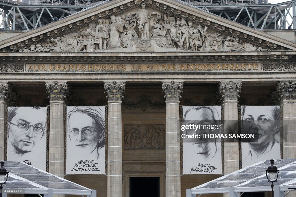 FRANCE-HISTORY-CEREMONY-PANTHEON-WWII-RESISTANCE