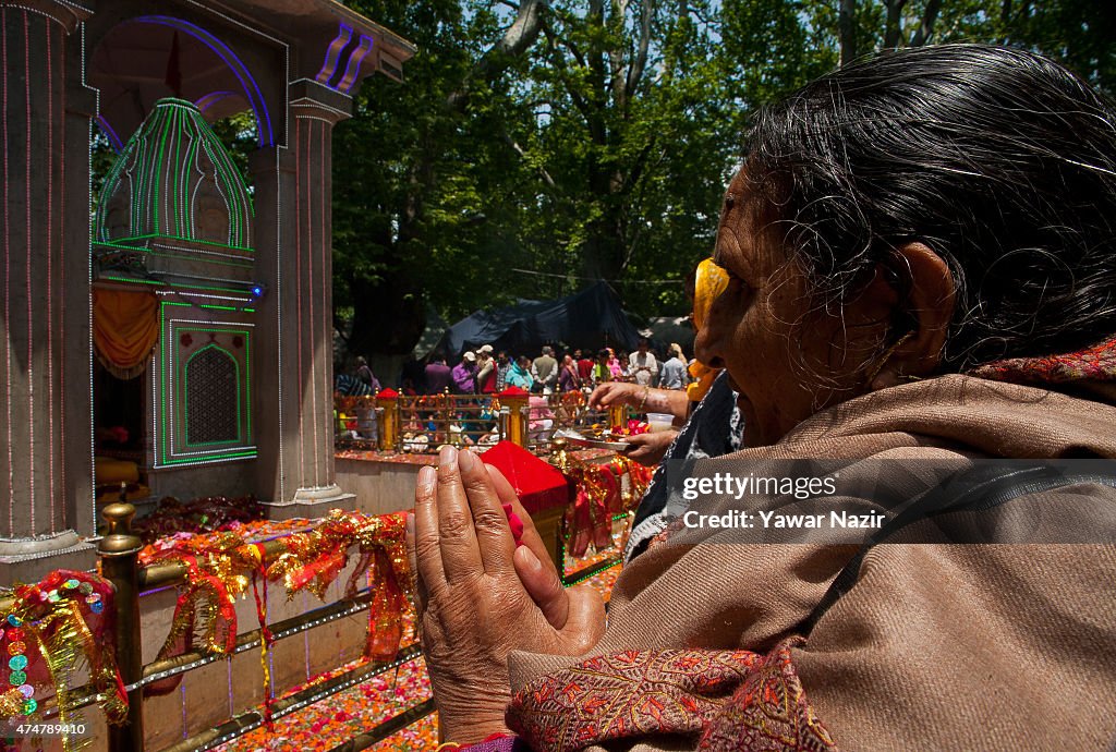 Faithful Gather At Temple During Kheer Bhawani Festival In Kashmir