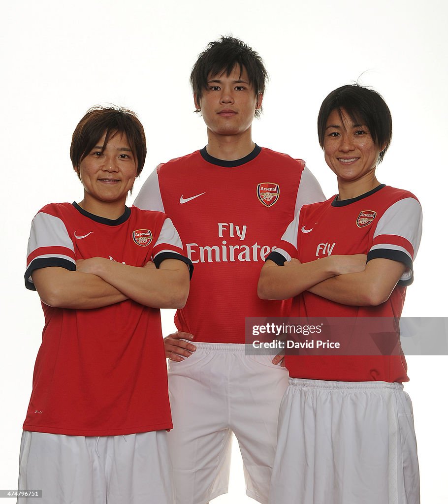 Arsenal Ladies New Signings Shinobu Ohno and Yukari Kinga Photoshoot