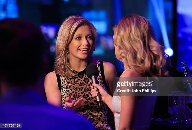 Rachel Riley and Rachel Stringer at the inaugural Facebook Football Awards on May 26, 2015 in London, England.