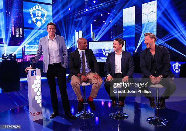 Jake Humphrey is joined by Ian Wright, Michael Owen and Robbie Savage as they announce the winners of the inaugural Facebook Football Awards on May...