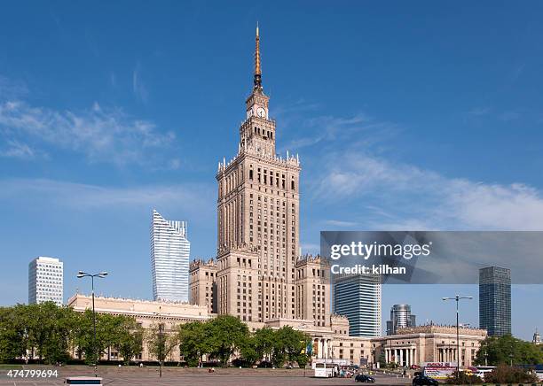 Warsaw city center with Palace of Culture, Poland