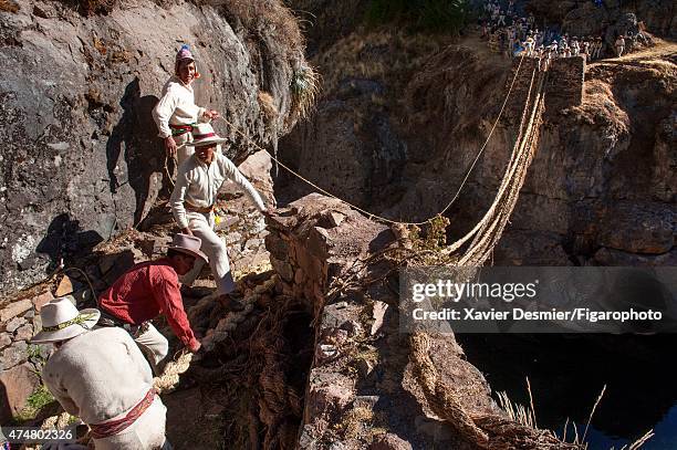 Inca Ropes Inca Rope Bridge Photos and Premium High Res Pictures - Getty Images