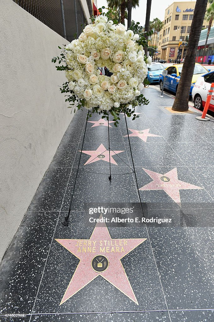 Flowers Placed On The Hollywood Walk Of Fame Star Of Actress Anne Meara