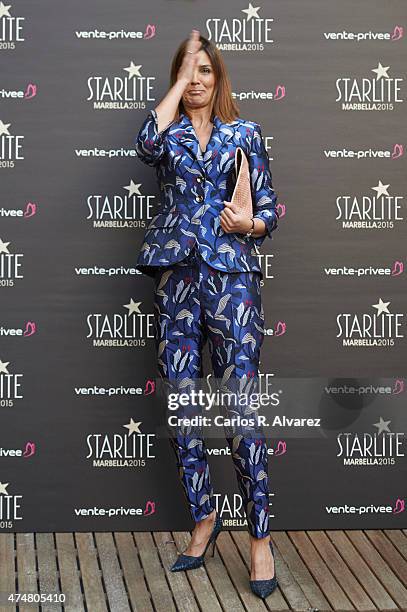 Spanish actress Mar Flores attends the "Pure Starlite" party presentation at the Hotel Puro on May 26, 2015 in Madrid, Spain.