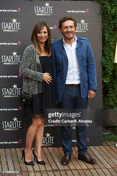 Juan Pena and Sonia Gonzalez attend the "Pure Starlite" party presentation at the Hotel Puro on May 26, 2015 in Madrid, Spain.