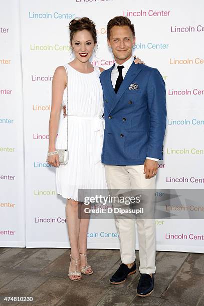 Laura Osnes and Nathan Johnson attend the American Songbook Gala 2015 at Alice Tully Hall at Lincoln Center on May 26, 2015 in New York City.