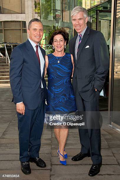 Harold Ford, Jr., Beth Wilkinson, and David Gregory attend the American Songbook Gala 2015 at Alice Tully Hall at Lincoln Center on May 26, 2015 in...