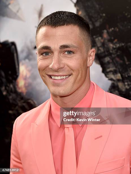 Actor Colton Haynes arrives at the premiere of Warner Bros. Pictures' "San Andreas" at TCL Chinese Theatre on May 26, 2015 in Hollywood, California.