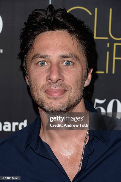 Actor Zach Braff attends the "Club Life" New York premiere at Regal Cinemas Union Square on May 26, 2015 in New York City.