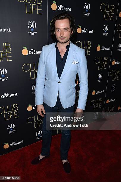 Actor Constantine Maroulis attends the "Club Life" New York premiere at Regal Cinemas Union Square on May 26, 2015 in New York City.