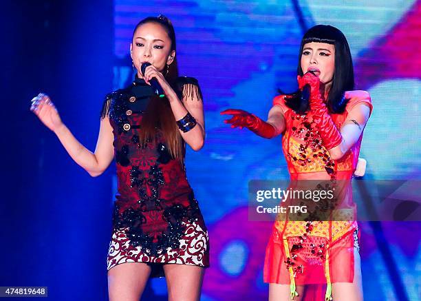 Namie Amuro attends Jolin's concert on 26th May, 2015 in Taipei, Taiwan, China.