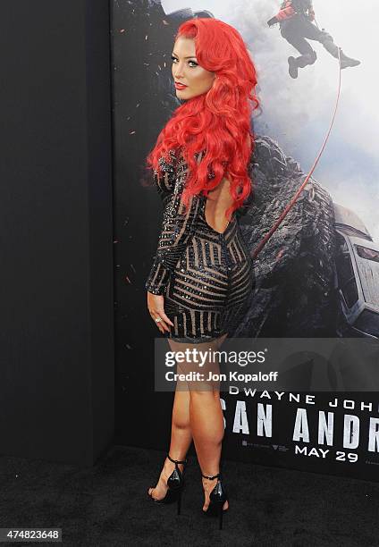 Eva Marie arrives at the Premiere Of Warner Bros. Pictures' "San Andreas" at TCL Chinese Theatre on May 26, 2015 in Hollywood, California.