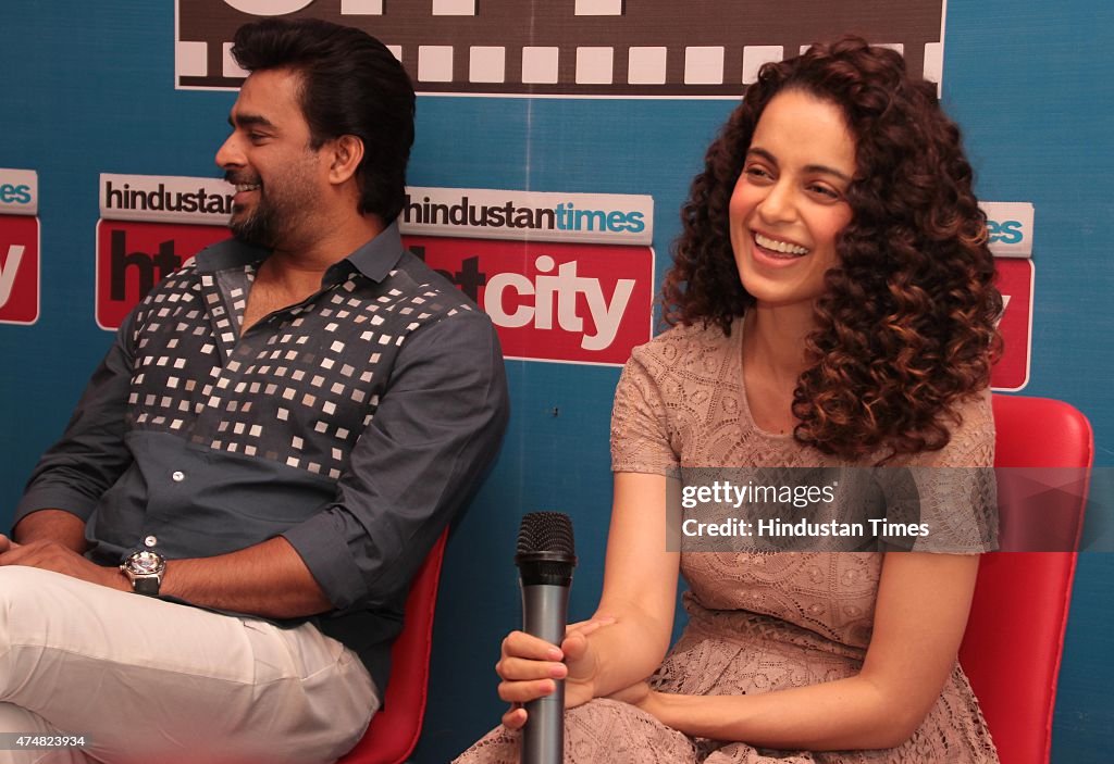 Starcast Of Bollywood Movie Tanu Weds Manu Returns At HT House For Promotion