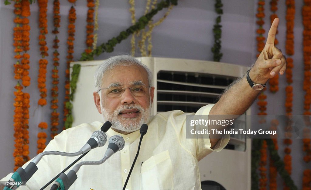 Narendra Modi at a rally