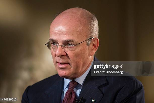 Mario Greco, chief executive officer of Assicurazioni Generali SpA, speaks during a Bloomberg Television interview in London, U.K., on Wednesday, May...