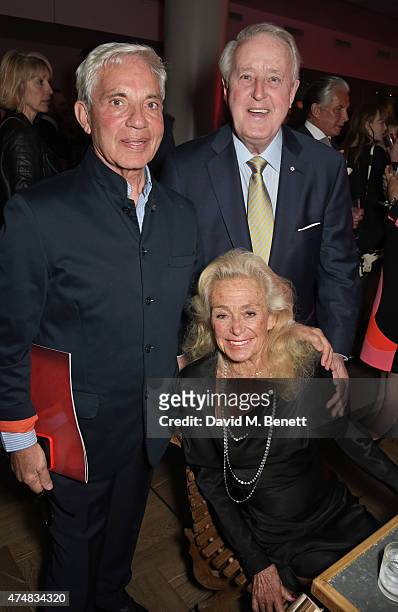 Simon Reuben, Brian Mulroney and Terry Allen Kramer attend an after party celebrating the VIP Gala Preview of "The Elephant Man" at The Haymarket...