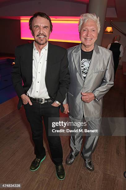 Dave Clark and Mike Hewitson attend an after party celebrating the VIP Gala Preview of "The Elephant Man" at The Haymarket Hotel on May 26, 2015 in...