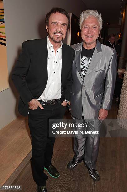 Dave Clark and Mike Hewitson attend an after party celebrating the VIP Gala Preview of "The Elephant Man" at The Haymarket Hotel on May 26, 2015 in...