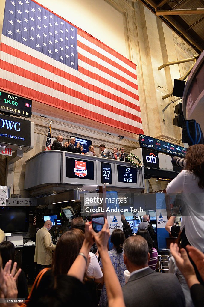 2015 Indianapolis 500 Winner Juan Pablo Montoya Rings In NYSE Opening Bell