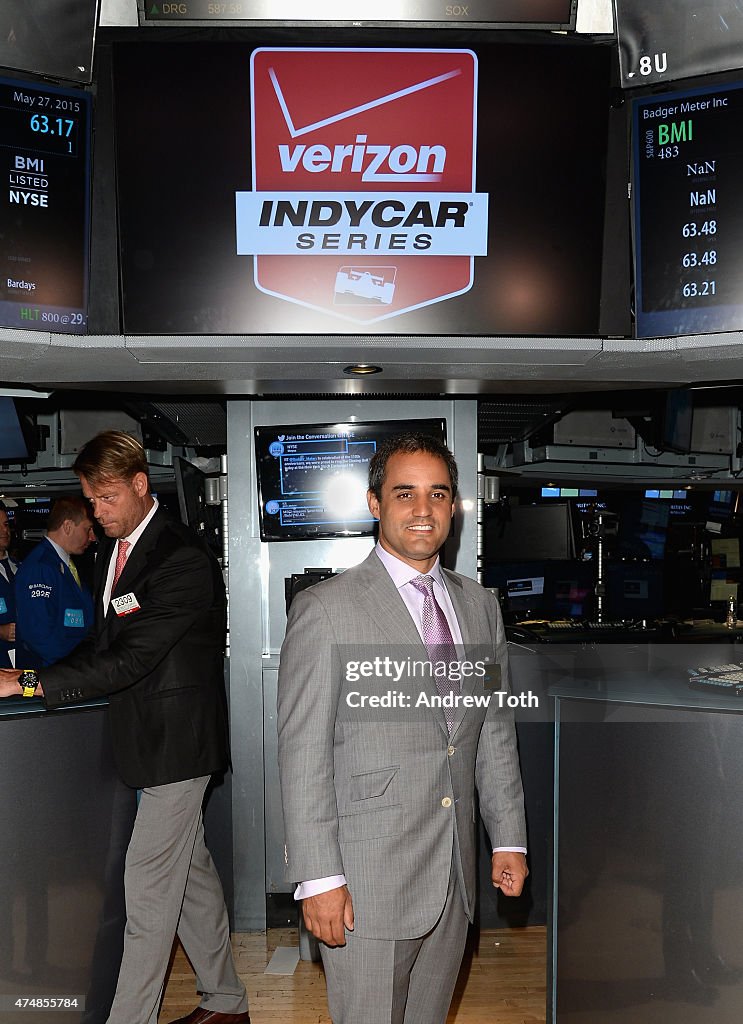2015 Indianapolis 500 Winner Juan Pablo Montoya Rings In NYSE Opening Bell