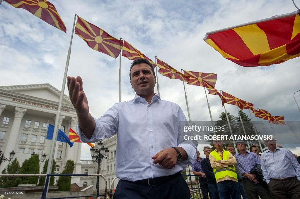 MACEDONIA-POLITICS-UNREST-DEMO