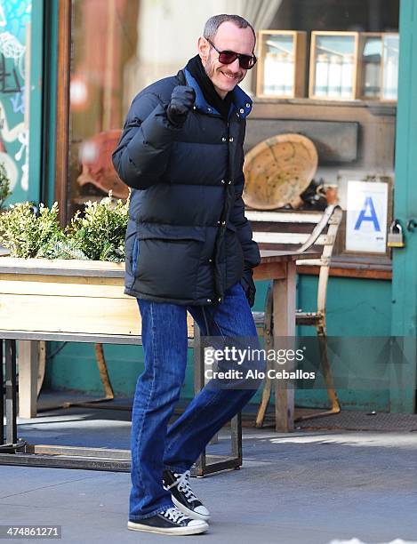 Terry Richardson is seen in the East Village on February 25, 2014 in New York City.